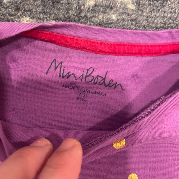 Set of 3 MINI BODEN Kids' Polka Dot Dresses And Gold Foil Spot/Star print - Picture 4 of 8